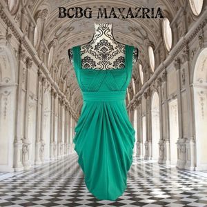 BCBG  maxazria teal green cocoon dress size XS